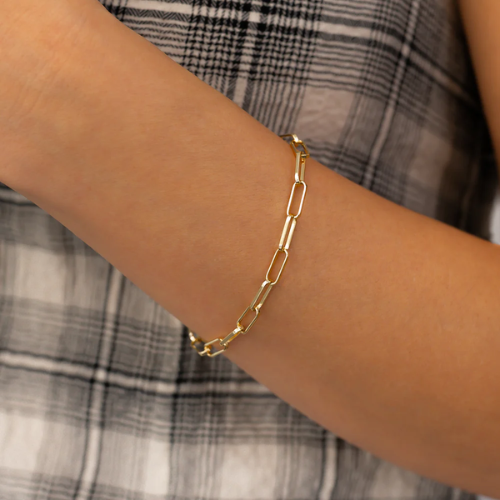 Open Link Paperclip Chain Bracelet